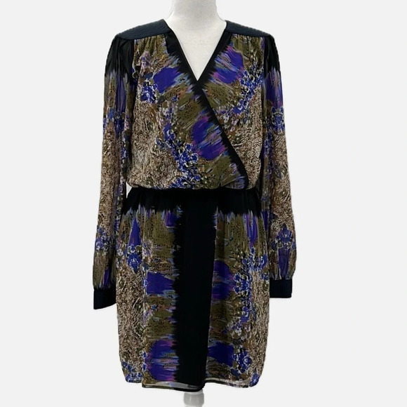 W118 by Walter Baker Long Sleeve Multi-Print Dress - Size Large. - Picture 2 of 7